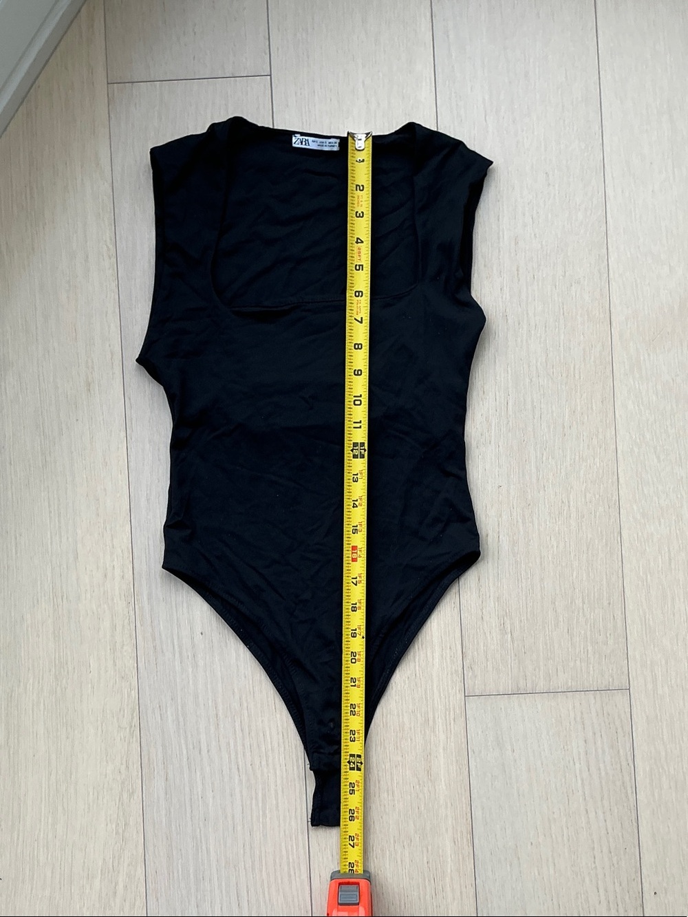 Zara Black Women’s One-Piece Bodysuit with Scoop Neck
